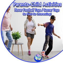 VNVDFLM hover soccer ball blue floats on smooth surfaces for kicks.