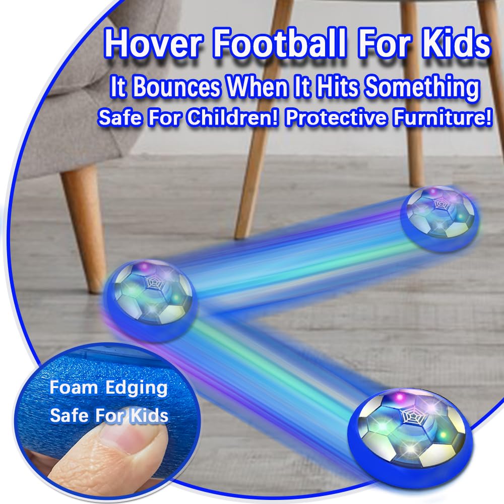 VNVDFLM hover soccer ball blue USB recharge for easy charging.