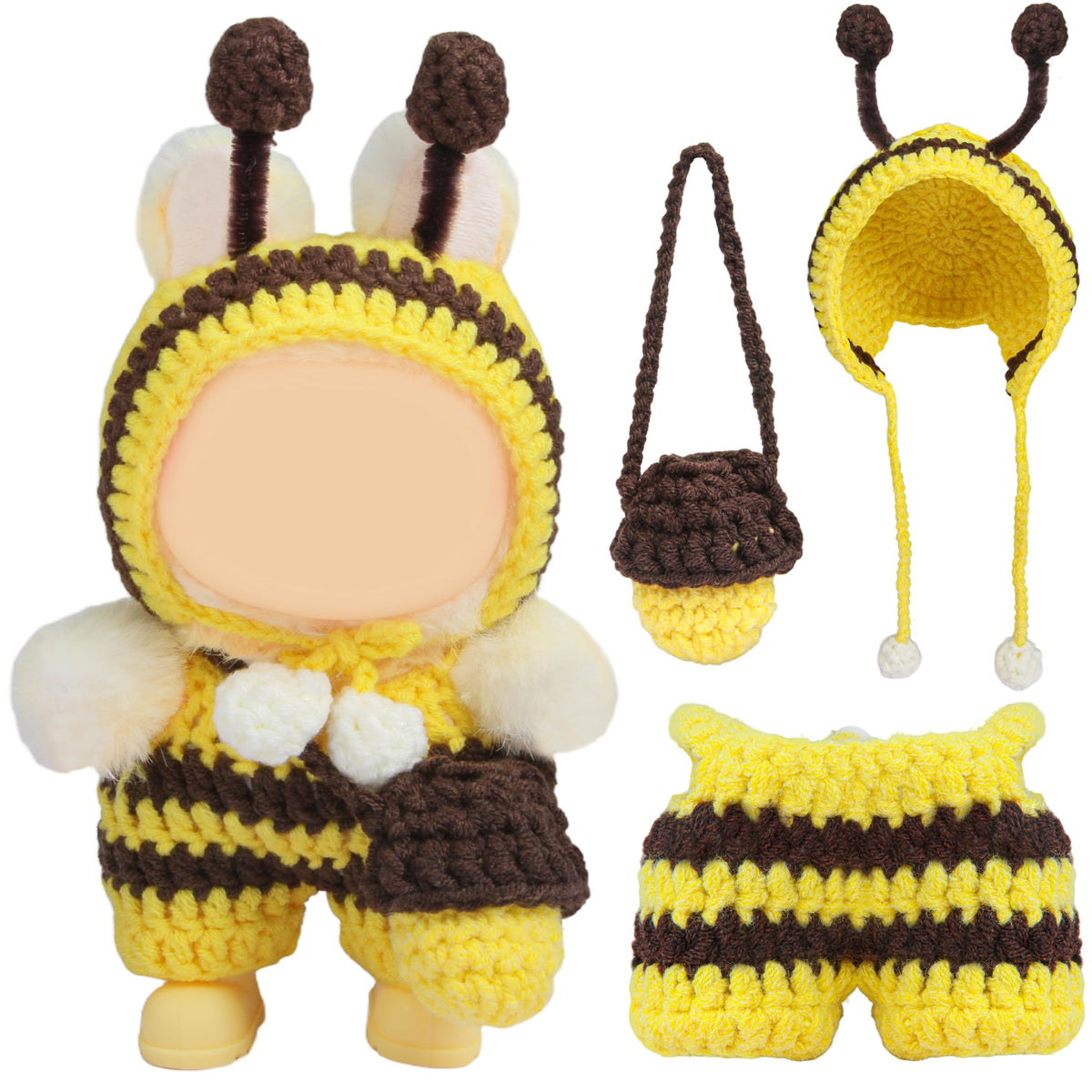 Voccim 17cm doll bee outfit for playful dress-up and display appeal