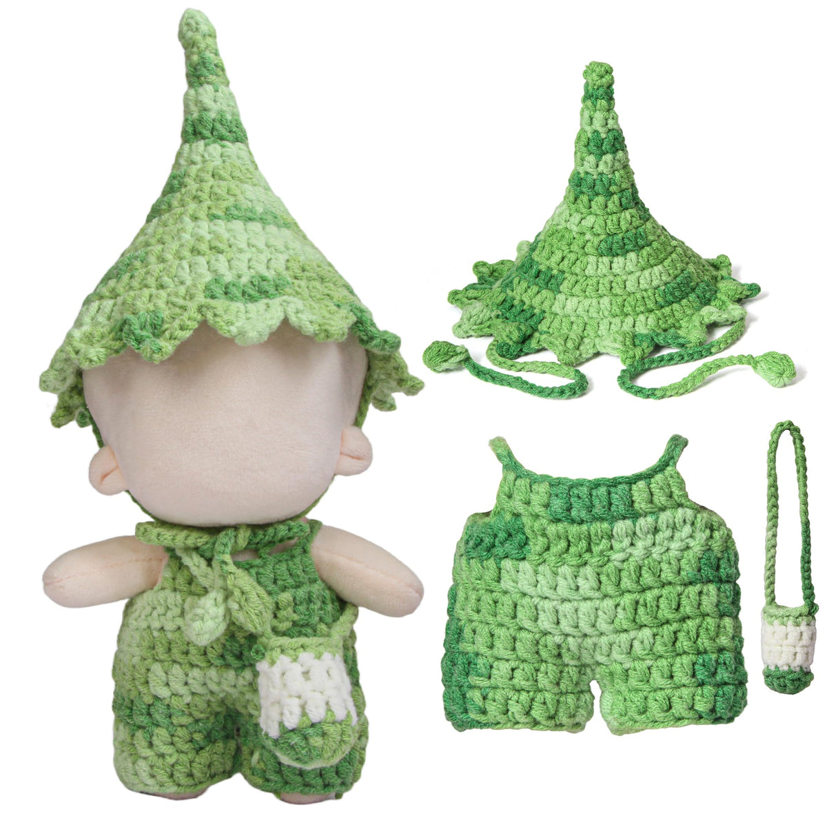 Voccim 17cm doll jumpsuit in green for stylish display and playful dress-up.