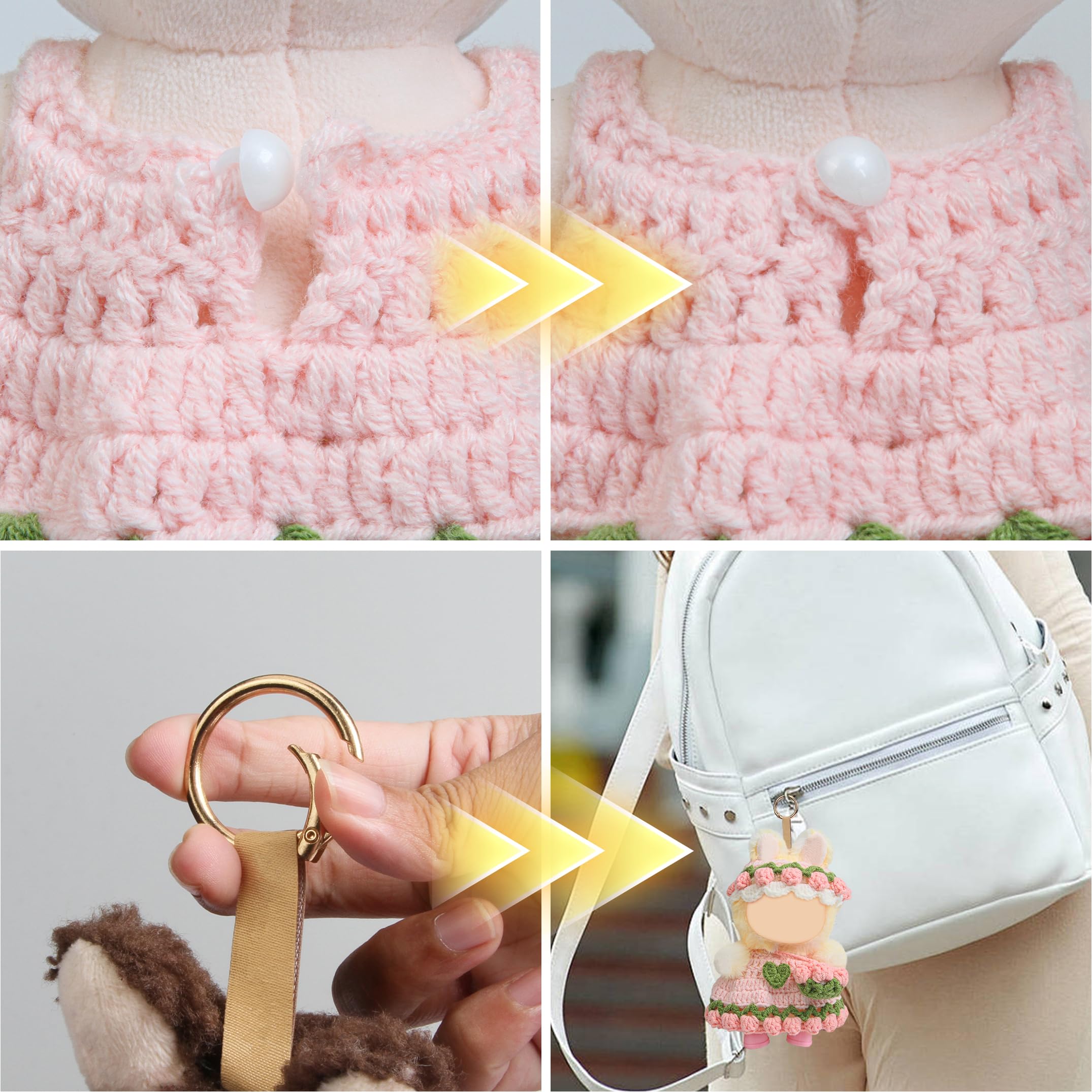 Voccim 17cm doll fashion flatlay with coordinated pink pieces.