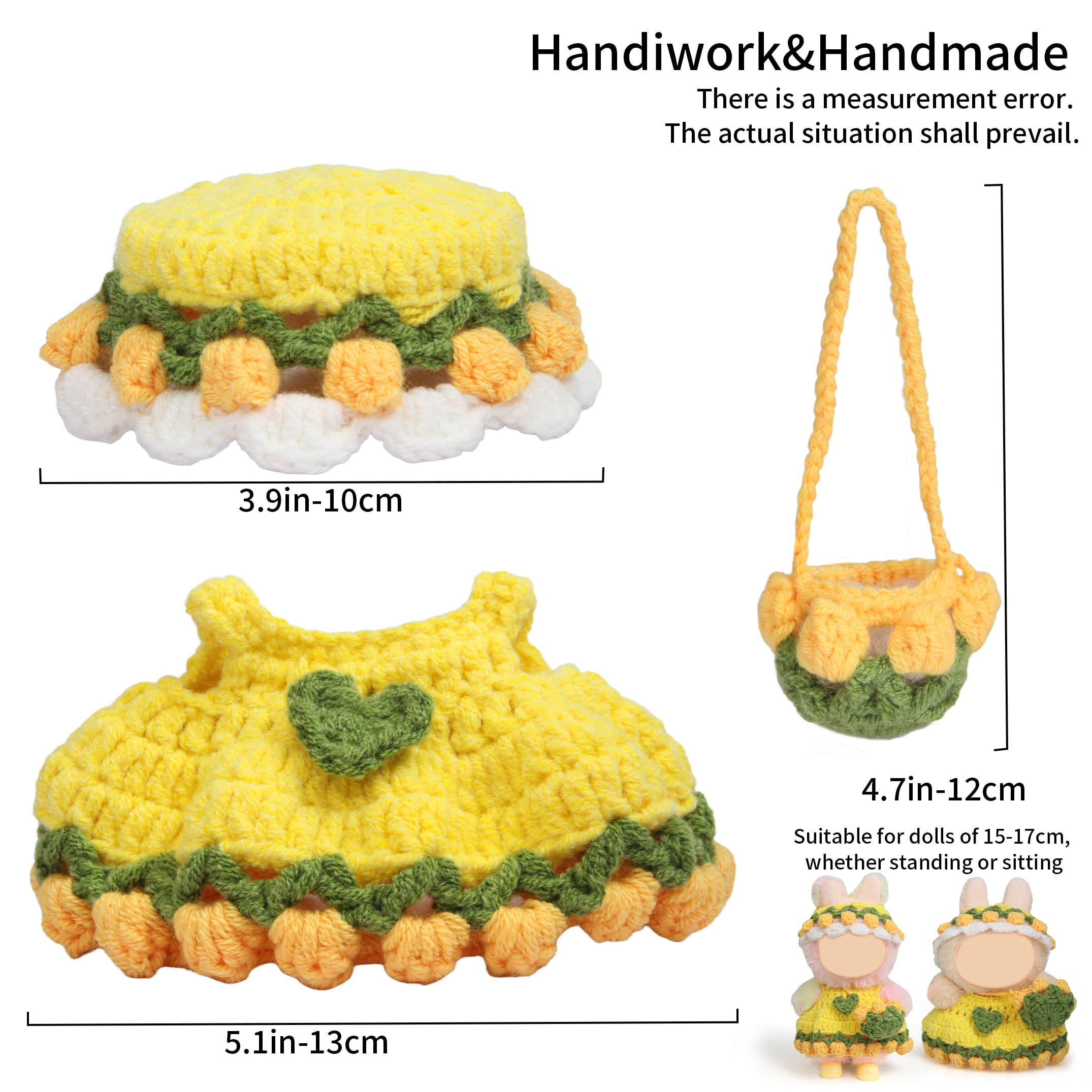 Voccim flower basket bag completes 17cm doll ensemble.
