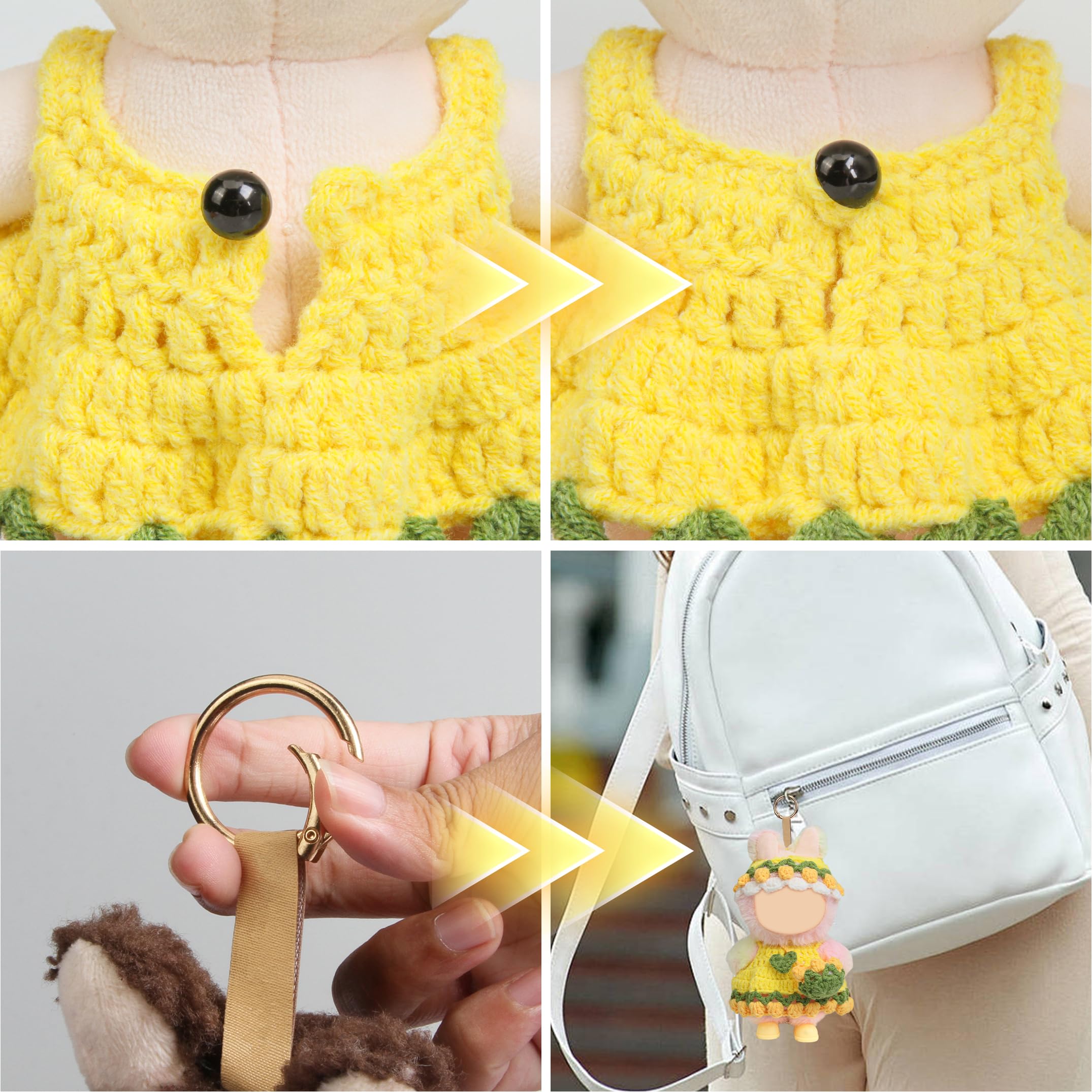 Voccim flower hat for 17cm doll outfits adds charm.