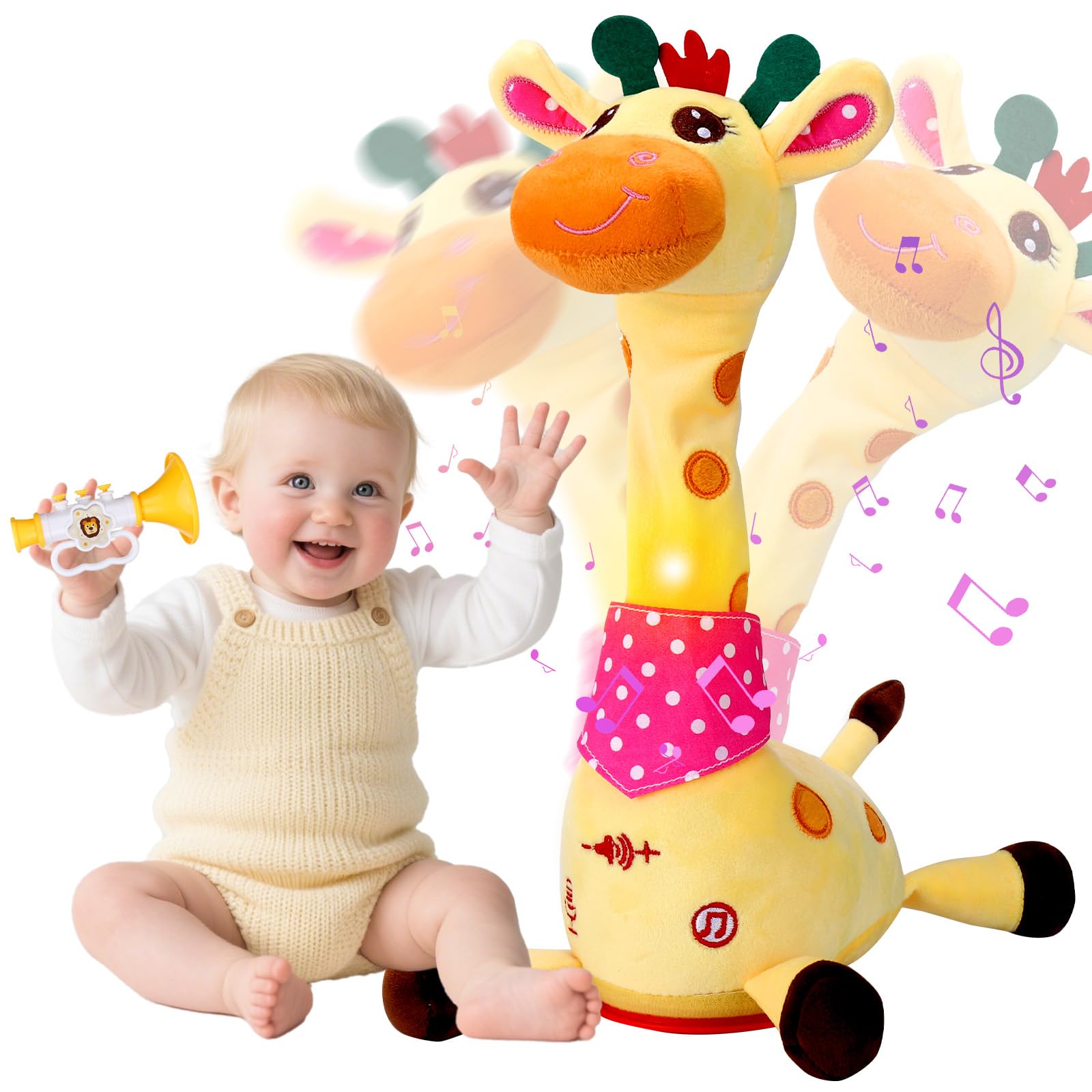 Vodolo giraffe toy with 60 songs for interactive play and learning.