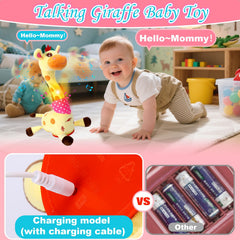 Vodolo giraffe toy shows clear sound with adjustable volume for daytime and bedtime.