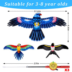 Vodolo kites colorful patterns featuring birds and fish spark imagination