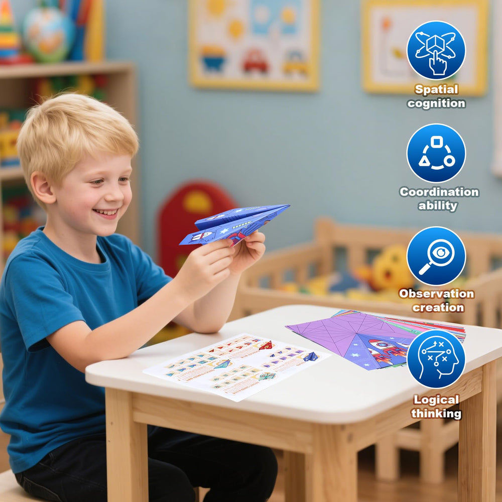 Vodolo kit features gradient colors for eye-catching airplanes.