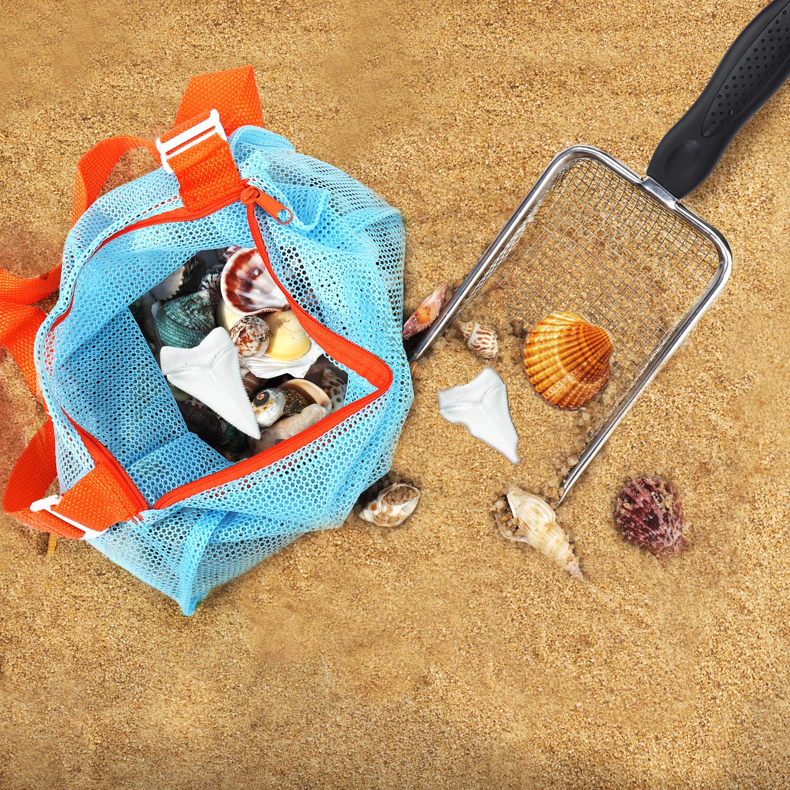 Vodolo sand filter shovel with fine grid for wet sand separation