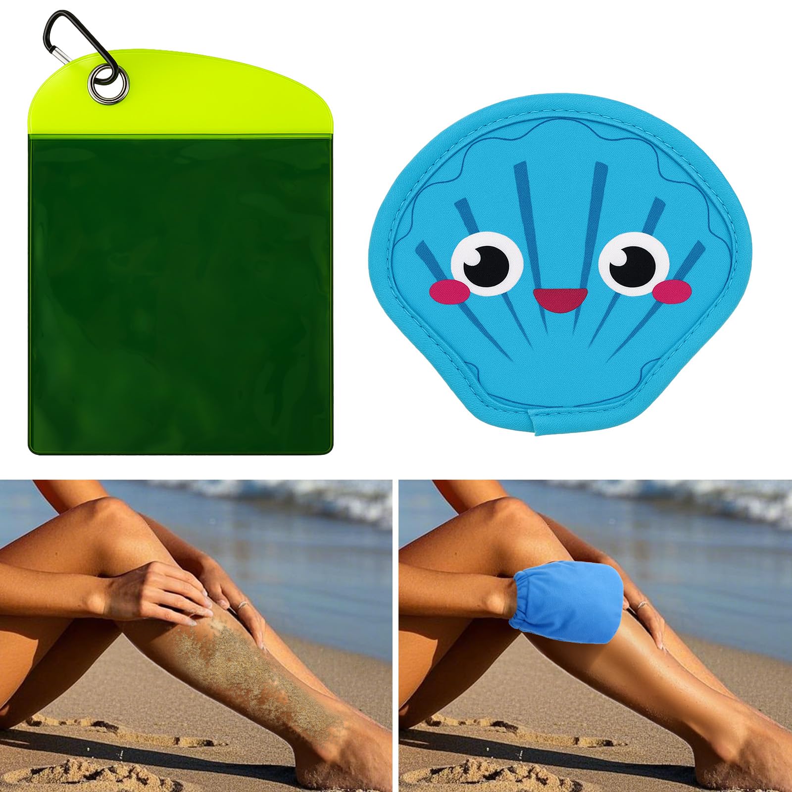 Vodolo Shell Sand Remover bag compact design for easy, sand-free beach prep.