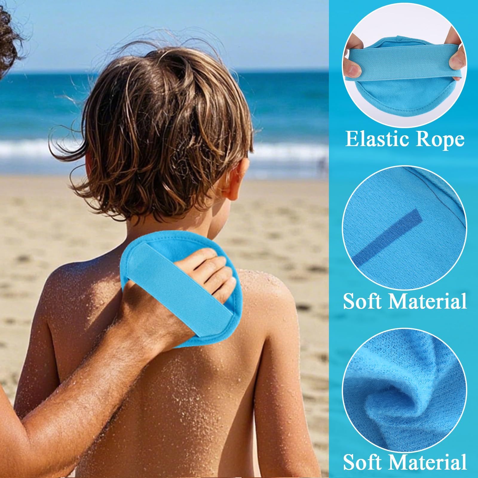 Vodolo Shell Sand Remover bag sand erasure action for gentle skin cleanups.