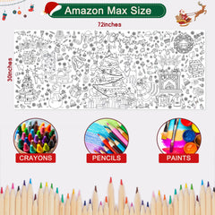 VOGUSON large Christmas crafts poster designed for kids to color on the floor.
