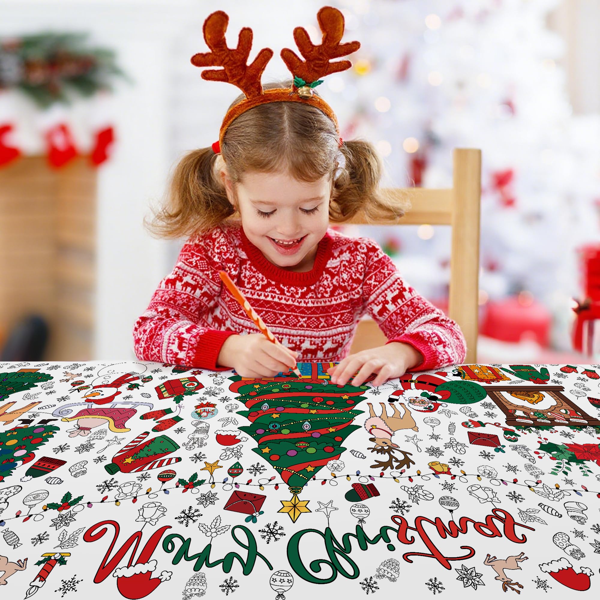 VOGUSON interactive coloring poster becomes a one-of-a-kind handmade holiday artwork.