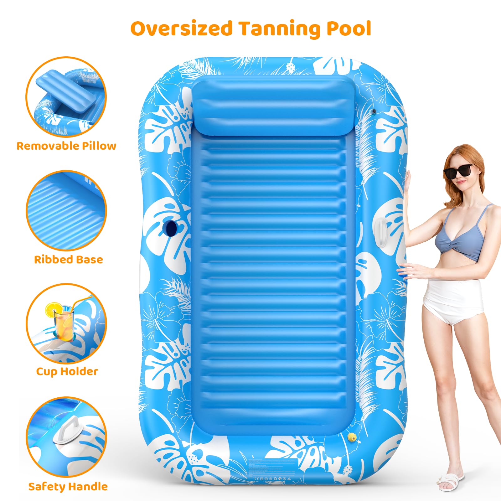 Voice-tank sprinkler feature delivers a refreshing mist over the lounging area.