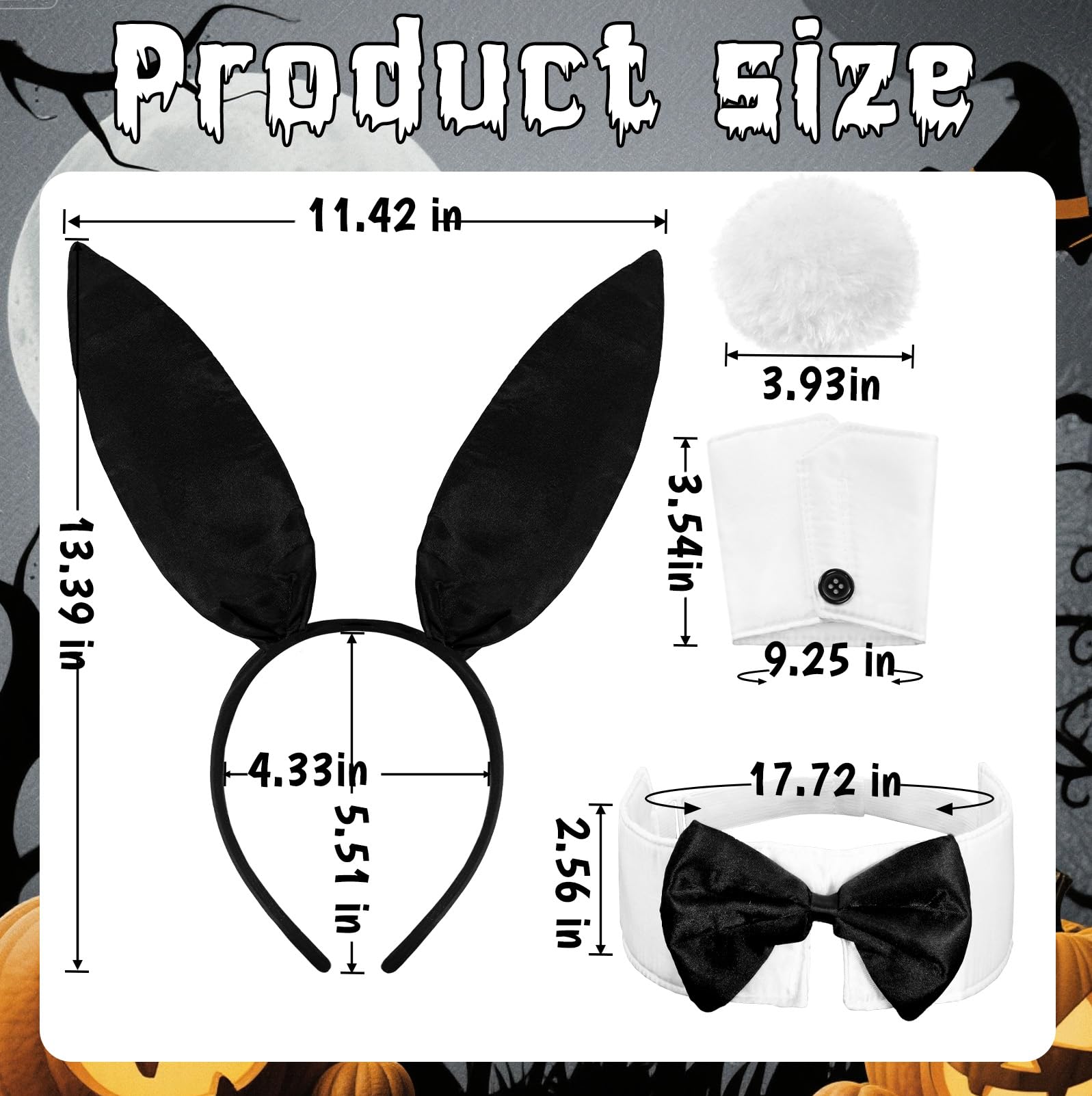 Voiiake satin bow tie collar completes a chic bunny look for cosplay and Halloween