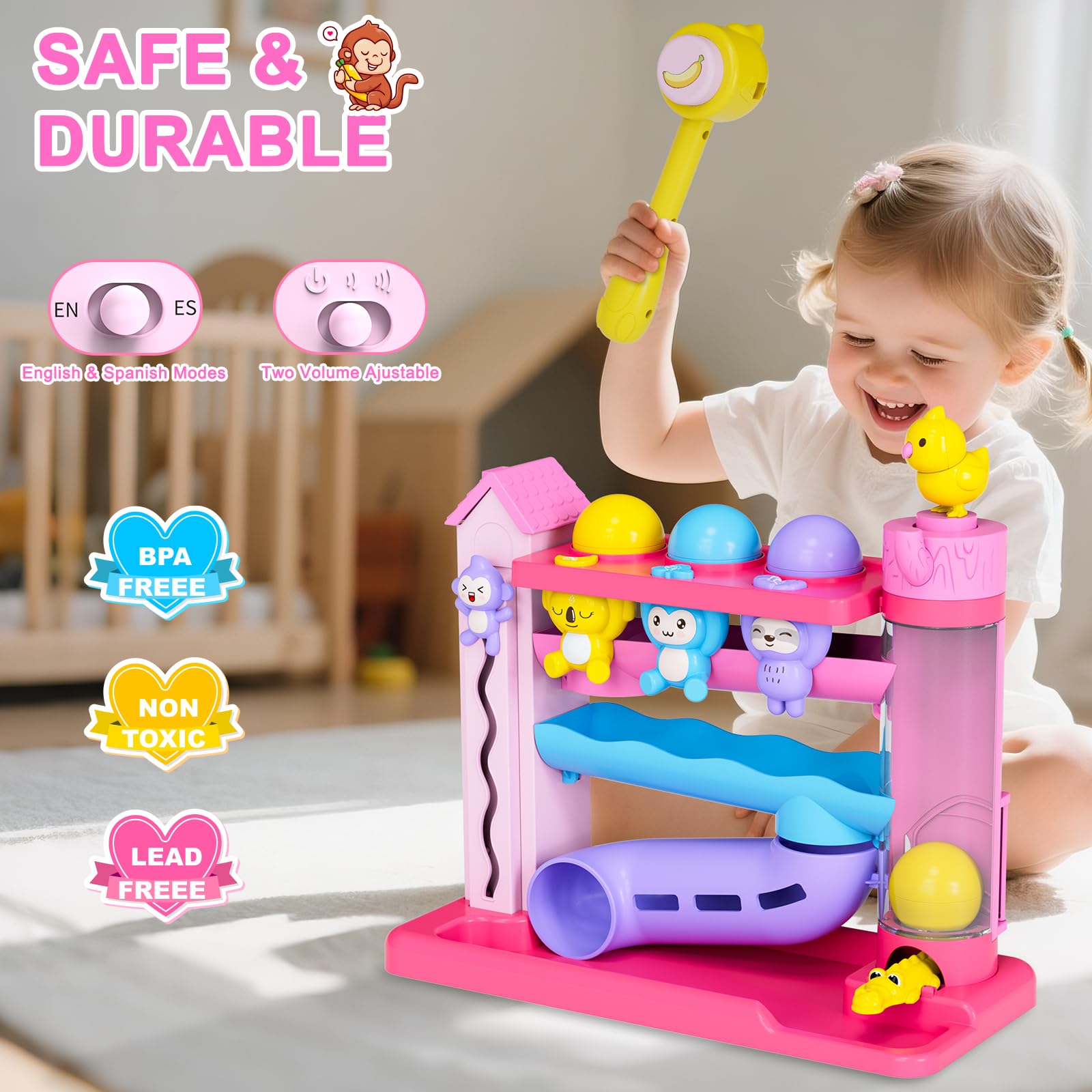 VOILBTOY ball-drop toy featuring koala with rhythmic tunes and lights