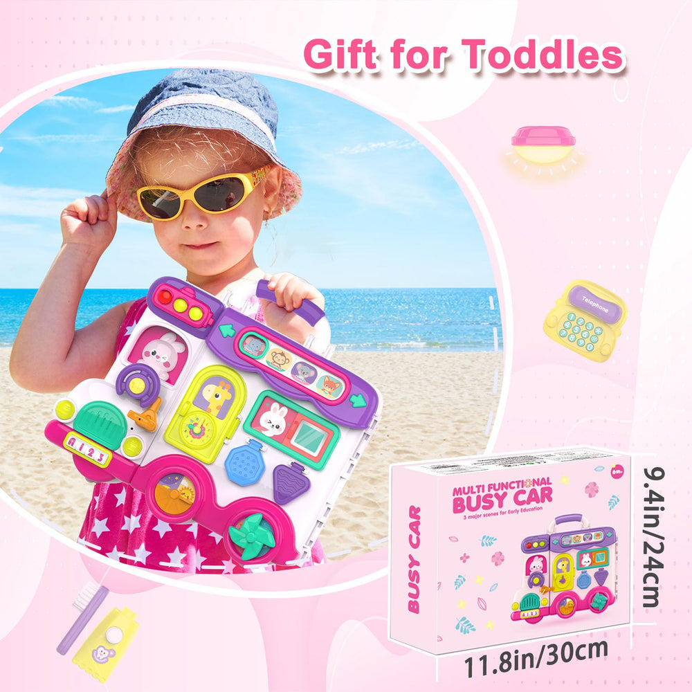 VOILBTOY Busy Board is compact and travel-ready for trips.