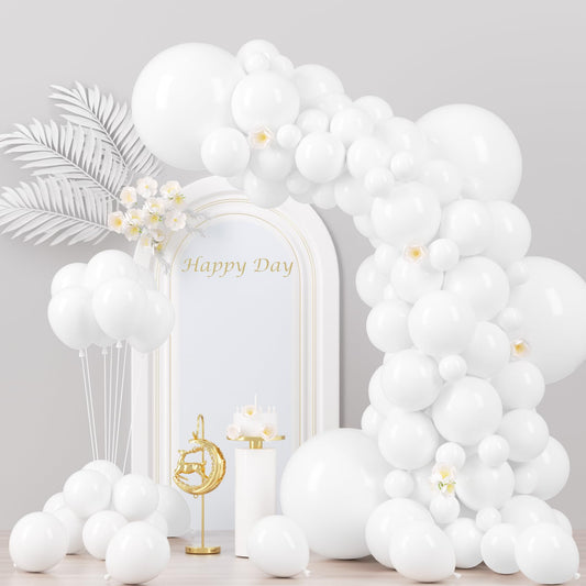 Voircoloria white 18in balloons for bold party decor