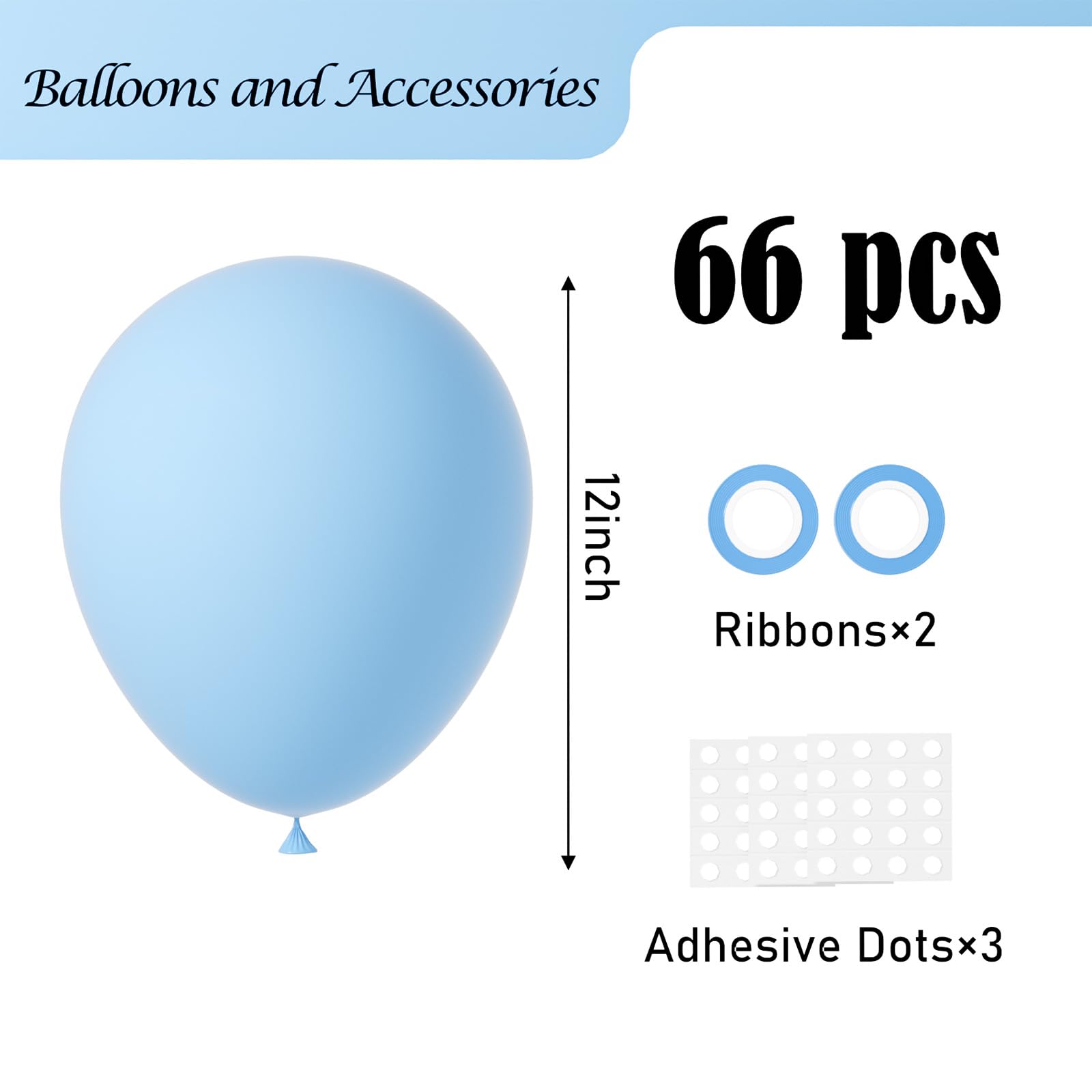 Voircoloria baby blue balloons close-up highlights premium latex texture for elegant decor.