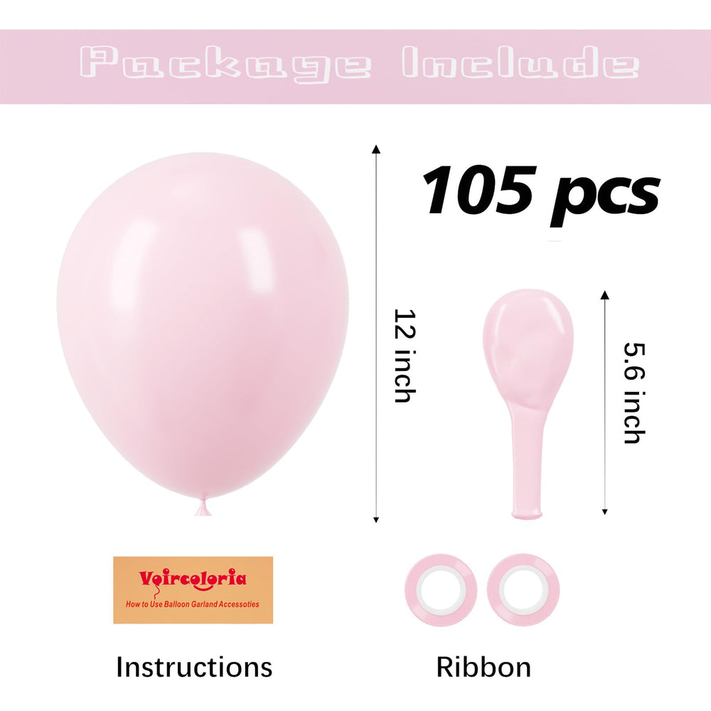 Voircoloria balloon garland kit with ribbons for easy arch setup