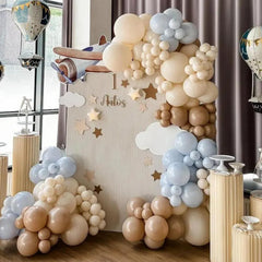 Voircoloria balloon garland kit ribbons for quick setup.