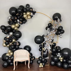 Voircoloria black balloons 18 inch make dramatic marquee displays and photo backdrops