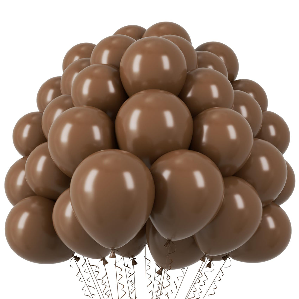 Voircoloria brown 12-inch balloons for versatile party decor and quick setup