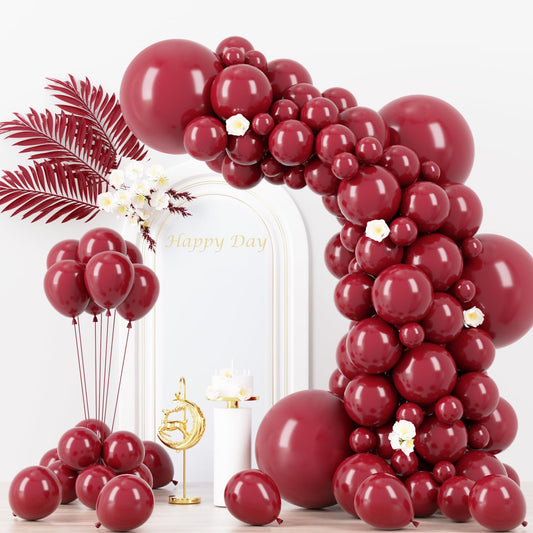 Voircoloria burgundy balloons 18inch for bold arches and vibrant decor