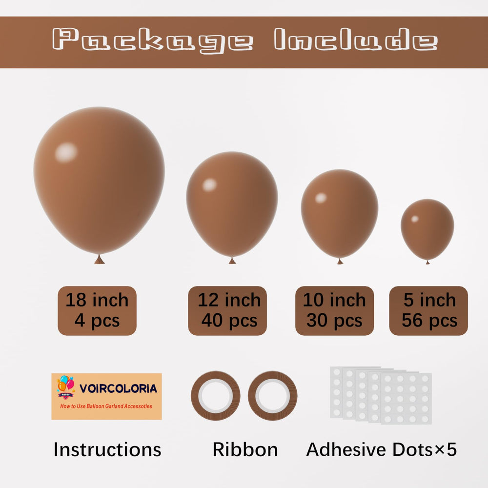 Voircoloria dark brown 12-inch balloon adds depth to garlands