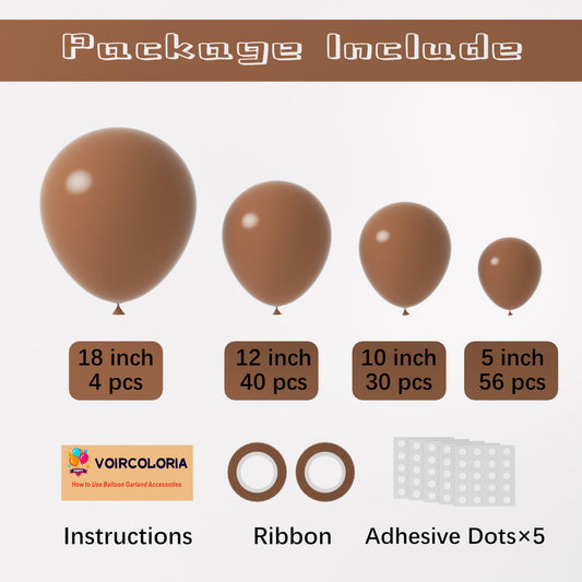 Voircoloria dark brown 12-inch balloon adds depth to garlands