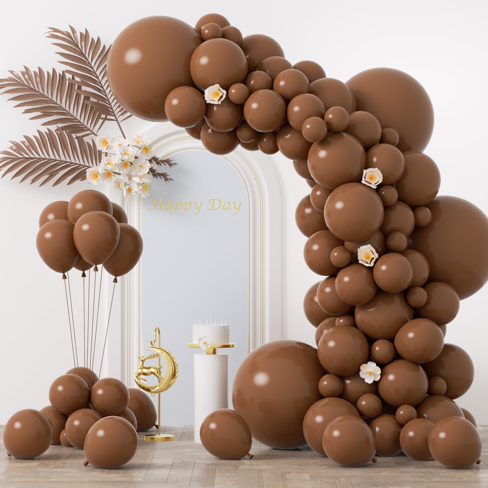 Voircoloria dark brown 18-inch balloon for bold centerpiece decor