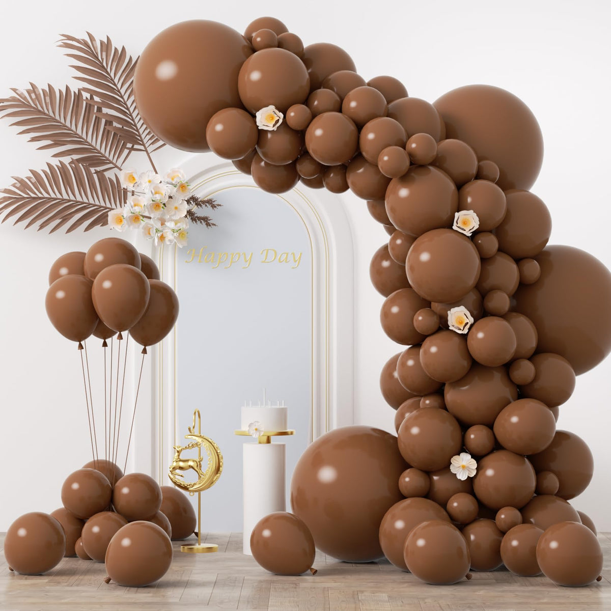 Voircoloria dark brown 18-inch balloon for bold centerpiece decor