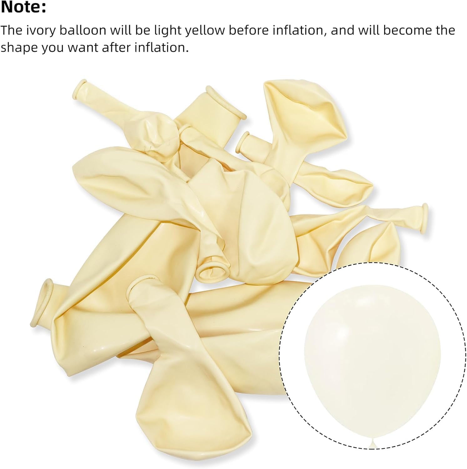 Voircoloria Ivory balloon garland kit for quick, stylish party decor.