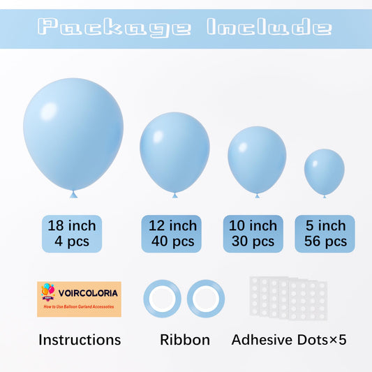 Voircoloria light blue balloons in 12inch size for balloon bouquets