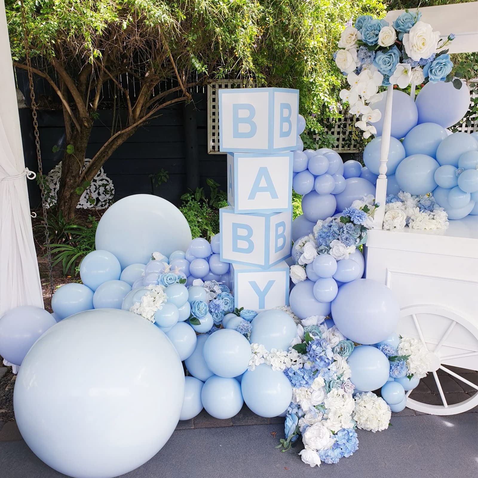 Voircoloria light blue balloons in 5inch size for toppers and clusters