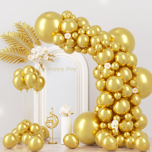 Voircoloria metallic gold balloons in 18-inch size for a dazzling centerpiece