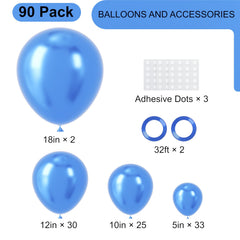 Voircoloria Metcllic blue 12-inch balloon adds depth to garlands and arches.