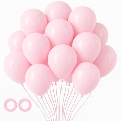 Voircoloria pastel pink balloons for 12-inch decor and soft party ambiance