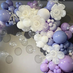 Voircoloria pastel purple balloons in 10-inch size add depth to arches and garlands.