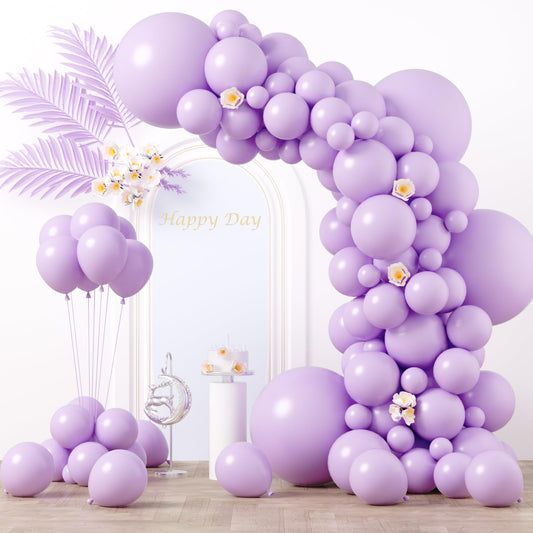 Voircoloria pastel purple balloons in 18-inch size for elegant party decor.