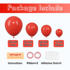 Voircoloria red balloons 5-inch close-up with glossy latex for vibrant color