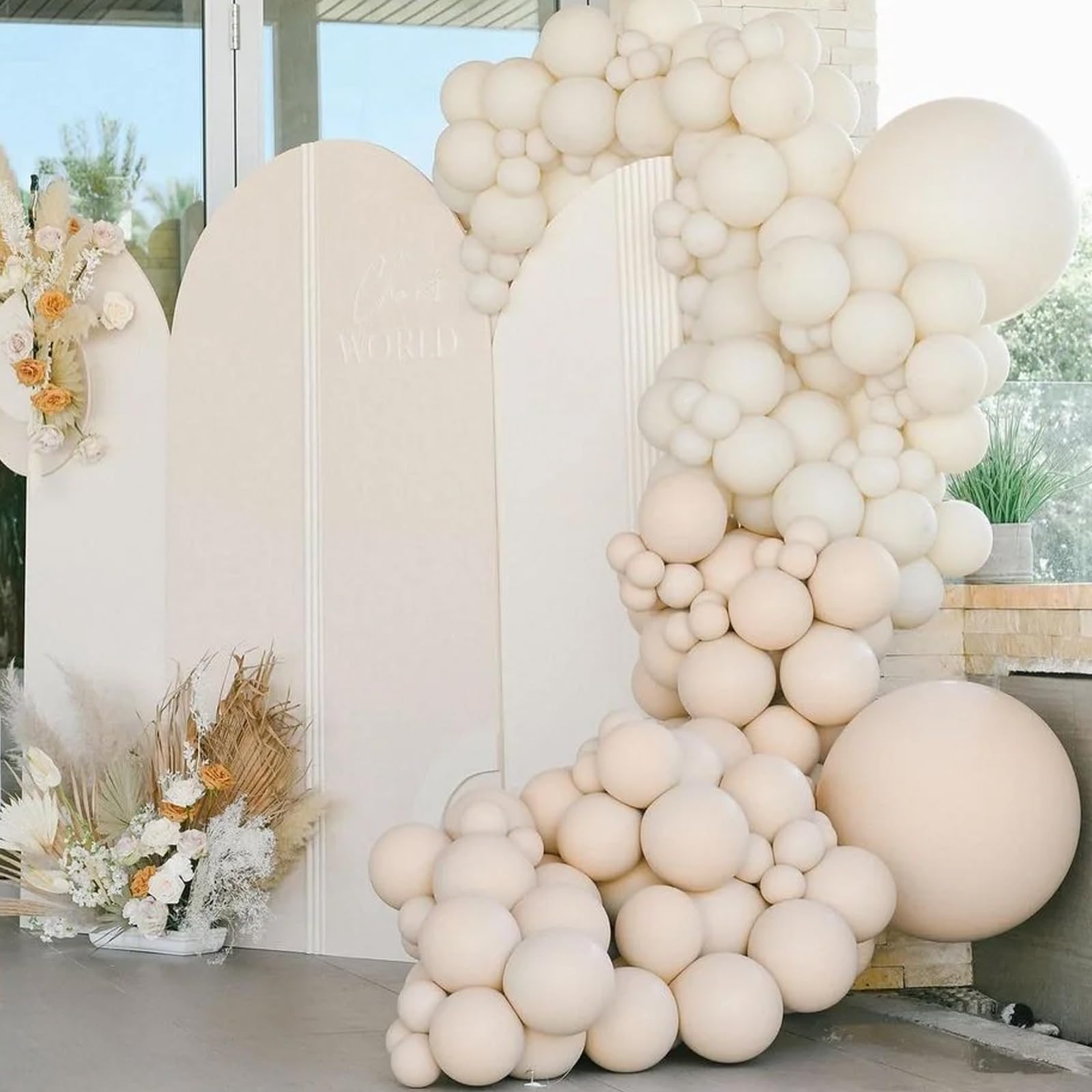 Voircoloria sand white balloons 10 inch versatile party decor accents.