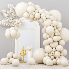 Voircoloria sand white balloons 18 inch for elegant party backdrop.