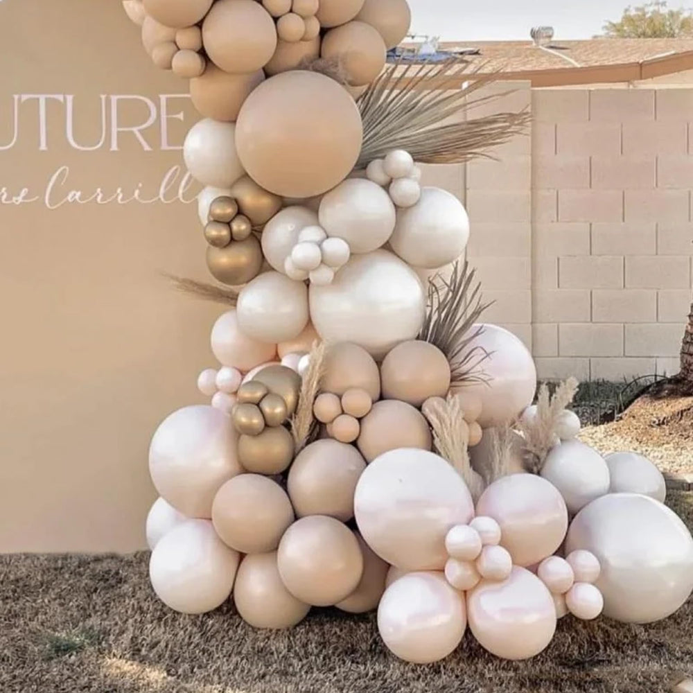 Voircoloria sand white balloons 5 inch perfect tiny accents for decor.