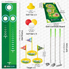 VOKOFAYE Toddler Golf Set holes and detachable flags for customization