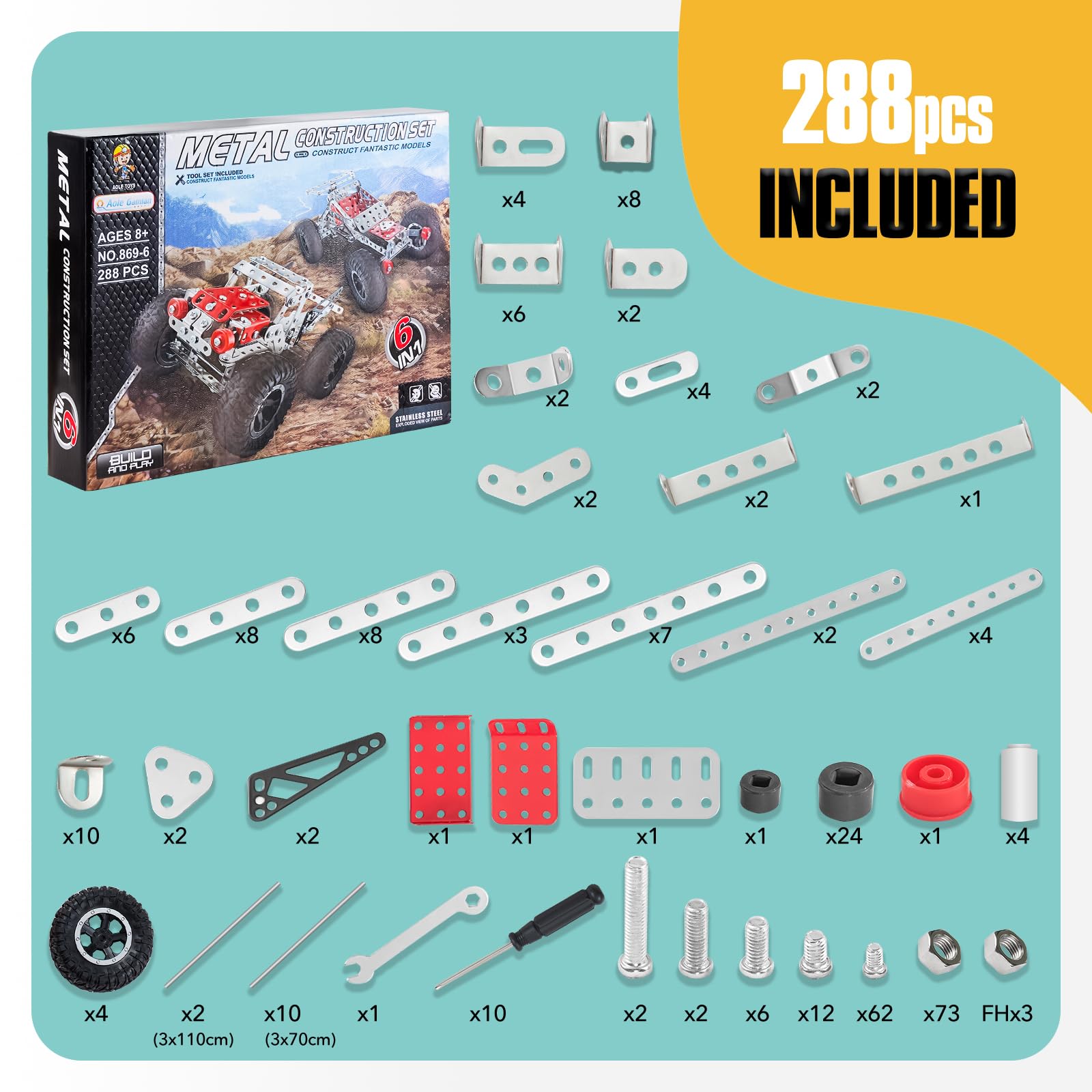 Volico storage box keeps 288 pieces organized for quick cleanups.