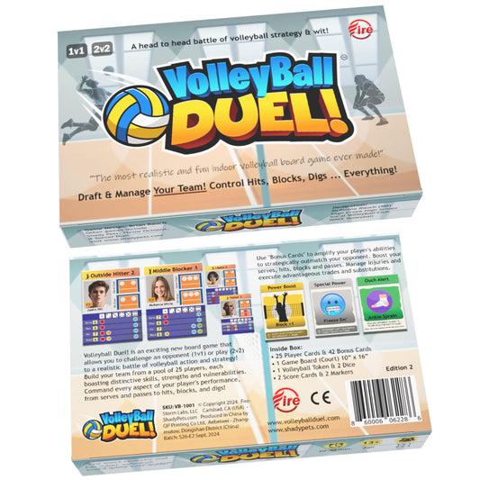 Volleyball Duel! player cards offer diverse strengths for dynamic team drafting.