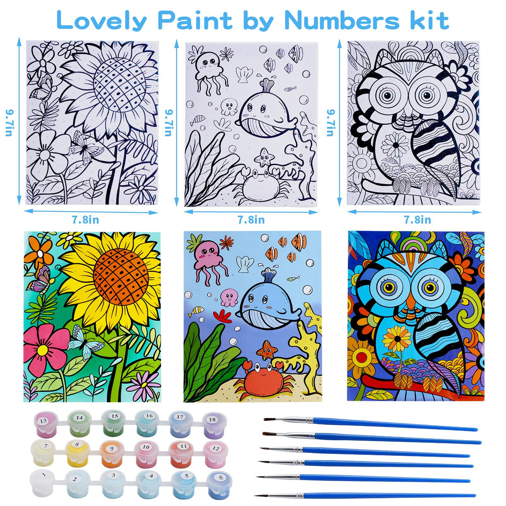 Volmop 18 acrylic paint pots enable vibrant color mixing.