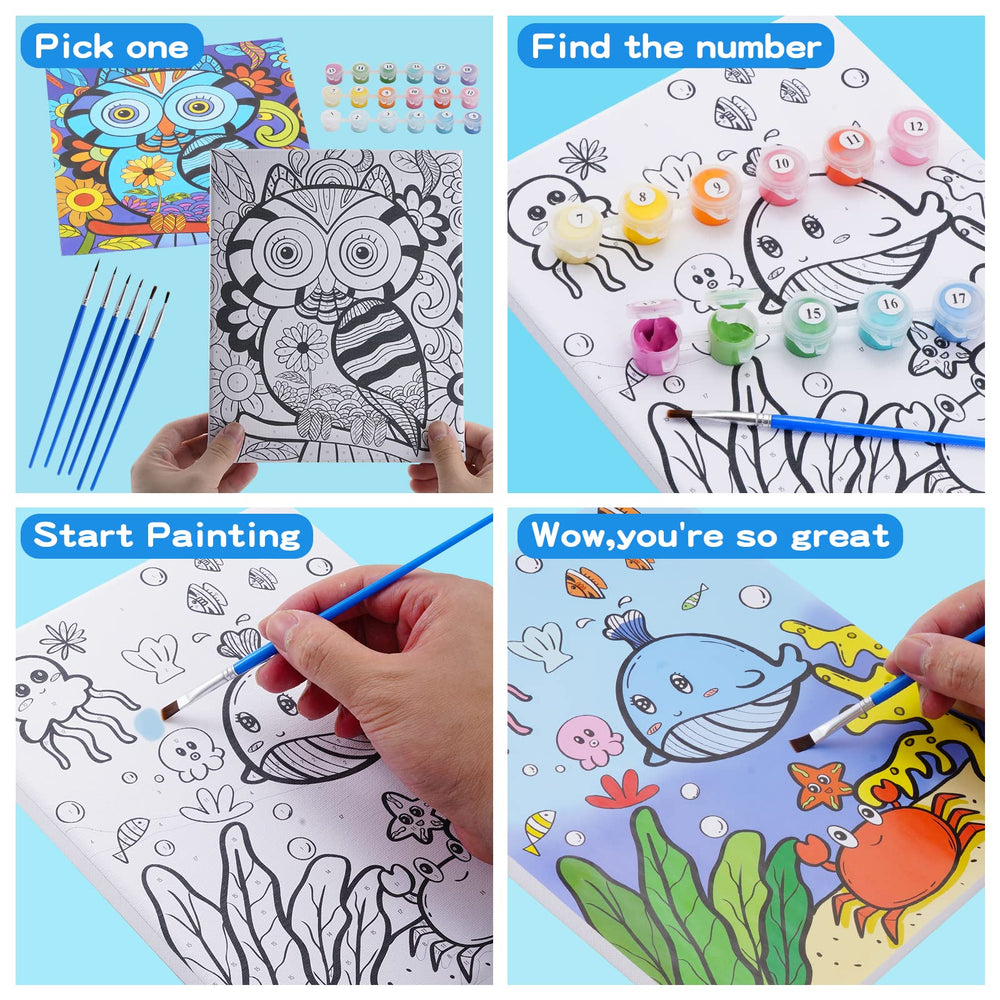 Volmop sea creatures canvas provides ocean-themed fun and fine motor practice.