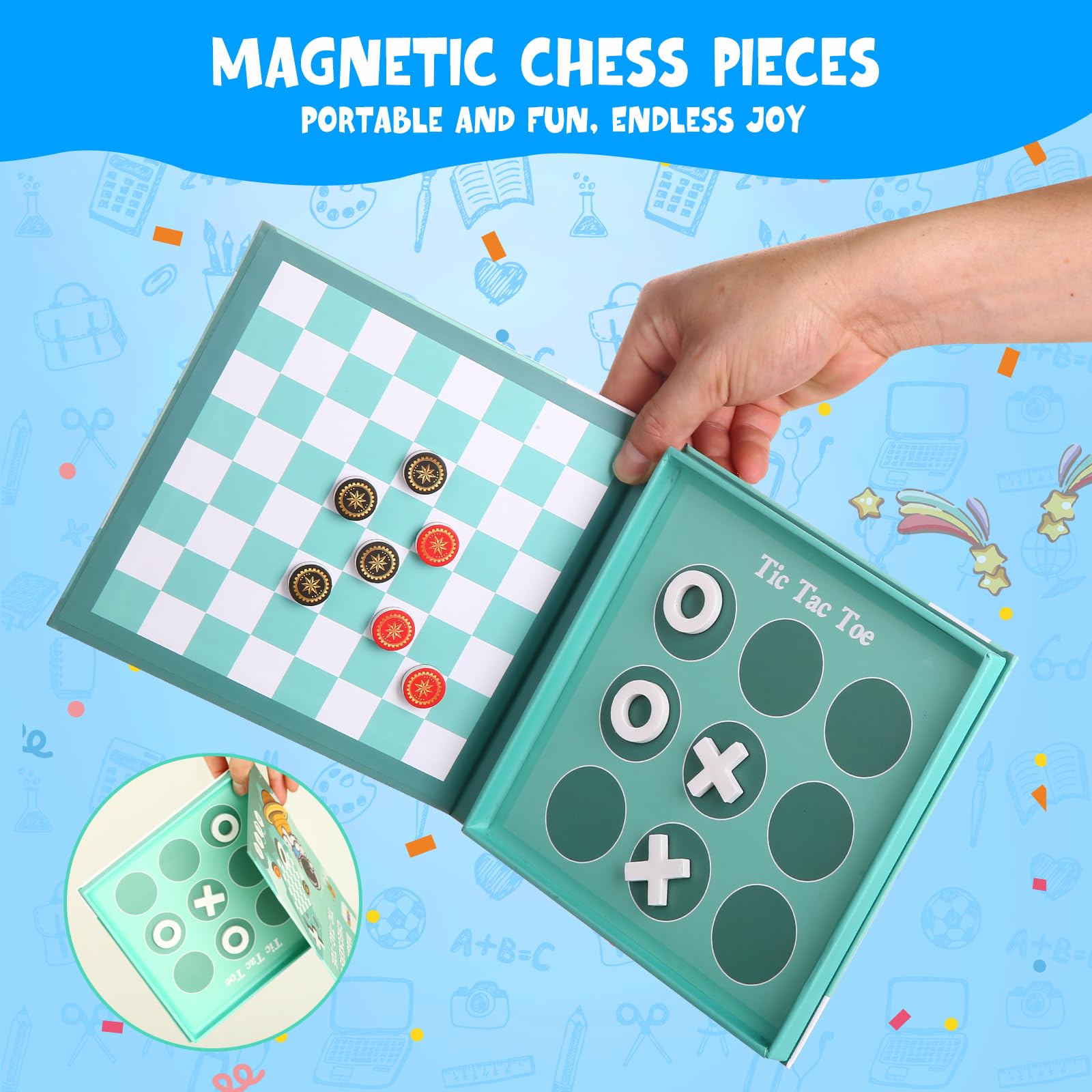 VOLSION magnetic pieces stay secure to prevent losses on trips