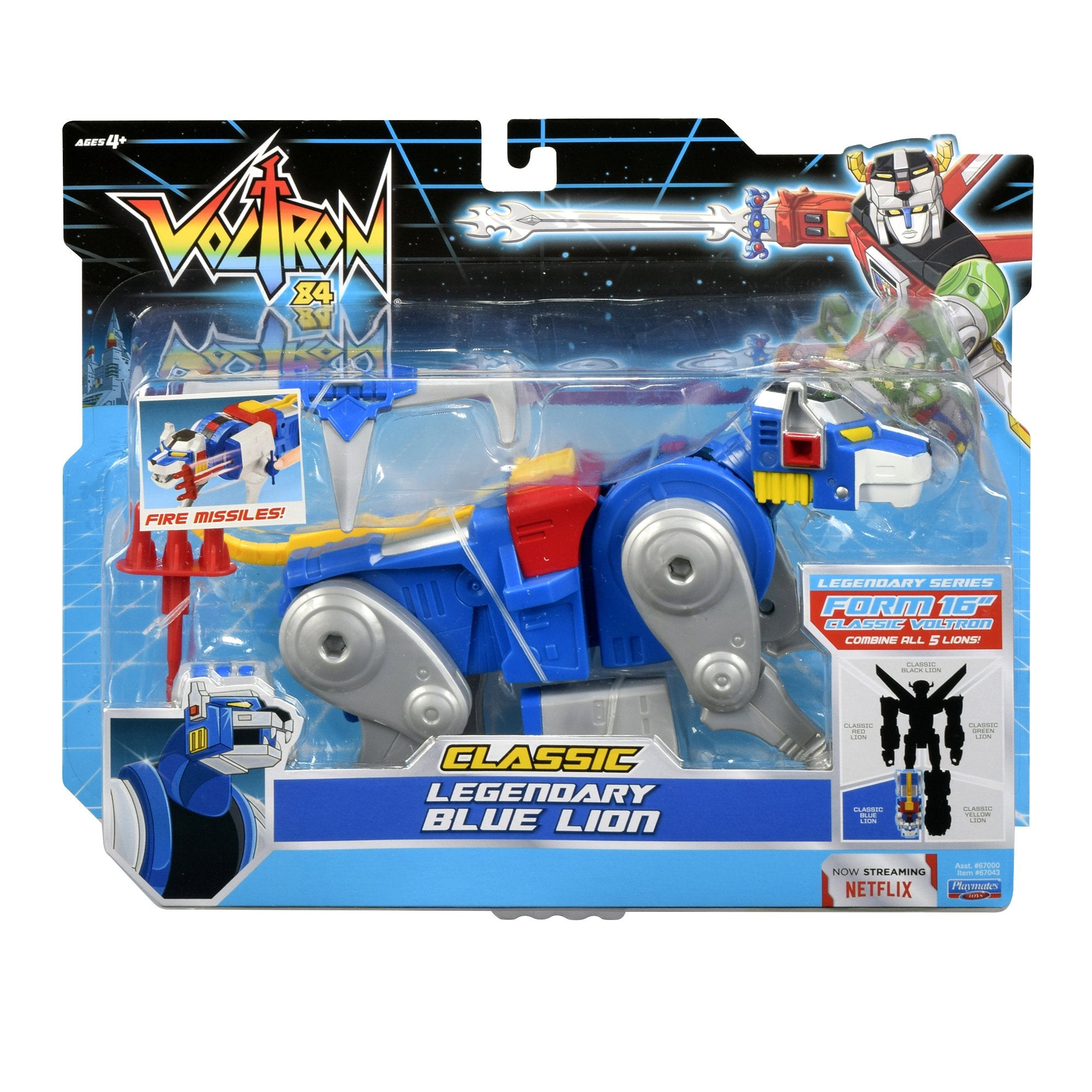 Voltron Blue Lion close-up highlighting detailed paint work.